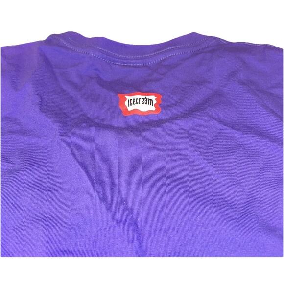 Ice Cream Running Dog T-Shirt - IceCream Graphic - Mens XL Tee - Prism Violet - Picture 3 of 5